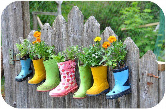 upcycled flower pots